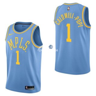 Camisetas NBA de Kentavious Caldwell Pope Los Angeles Lakers Retro Azul 17/18