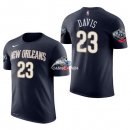 Camisetas NBA de Manga Corta Anthony Davis New Orleans Pelicans Marino 17/18