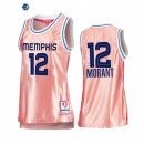 Camisetas NBA Mujer Memphis Grizzlies NO.12 Ja Morant 75th Aniversario Rosa Oro 2022
