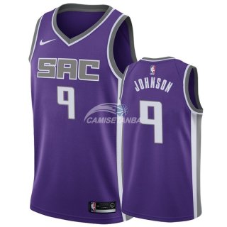 Camisetas NBA de B.J. Johnson Sacramento Kings Púrpura Icon 18/19