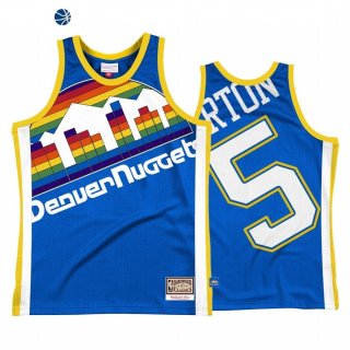 Camisetas NBA Denver Nuggets Will Barton Big Face 2 Azul Hardwood Classics