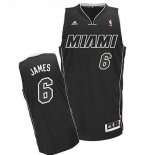 Camisetas NBA de Lebron James Miami Heats Rev30 Negro