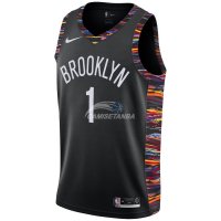Camiseta NBA Ninos Brooklyn Nets D'Angelo Russell Nike Negro Ciudad 18/19