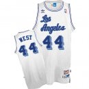 Camisetas NBA de retro Jerry West Los Angeles Lakers Blanco