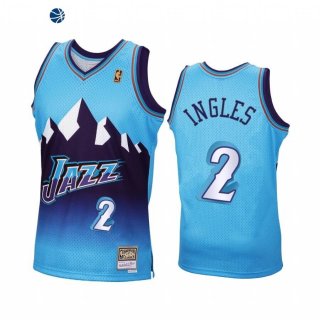 Camisetas NBA Utah Jazz Joe Ingles Reload Azul Hardwood Classics 2020