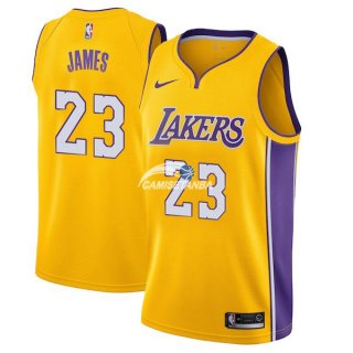 Camiseta NBA Ninos L.A.Lakers Lebron James Amarillo Icon 17/18