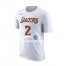 Camisetas NBA de Manga Corta Lonzo Ball Los Angeles Lakers Blanco Association 2018