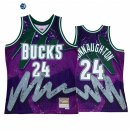 Camisetas NBA Milwaukee Bucks NO.24 Pat Connaughton Purpura Throwback 2022