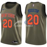 Camisetas NBA Salute To Servicio New York Knicks Allan Houston Nike Ejercito Verde 2018