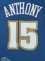Camisetas NBA de Carmelo Anthony Denvor Nuggets Retro Azul