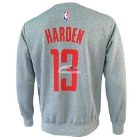 Camisetas NBA Manga Larga Houston Rockets James Harden Gris