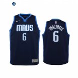 Camisetas de NBA Ninos Edición ganada Dallas Mavericks Kristaps Porzingis Marino 2021