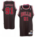 Camisetas NBA de Dennis Rodman Bulls Negro Tira
