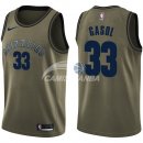 Camisetas NBA Salute To Servicio Memphis Grizzlies Marc Gasol Nike Ejercito Verde 2018