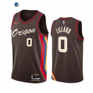 Camiseta NBA de Damian Lillard Portland Trail Blazers Nike Negro Ciudad 2020-21
