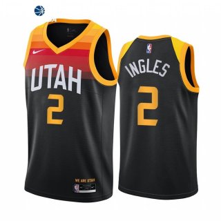 Camiseta NBA de Joe Ingles Utah Jazz Negro Ciudad 2020-21