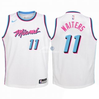 Camisetas de NBA Ninos Miami Heat Dion Waiters Nike Blanco Ciudad 2018
