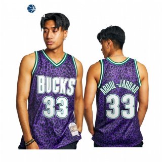 Camisetas NBA Milwaukee Bucks Kareem Abdul Jabbar Purpura Hardwood Classics 2021