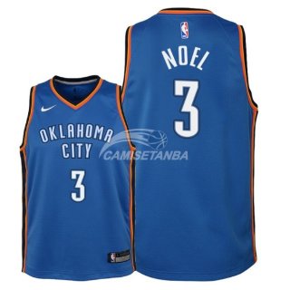 Camisetas de NBA Ninos Oklahoma City Thunder Nerlens Noel Azul Icon 2018