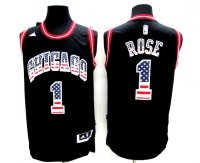 Camisetas NBA USA Bandera Edicion Especial Rose Negro