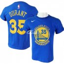 Camisetas NBA de Manga Corta Kevin Durant Golden State Warriors Nike Azul 17/18
