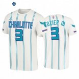 T-Shirt NBA Charlotte Hornets Terry Rozier III Double Pinstripes Blanco Association 2020-21