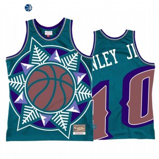 Camisetas NBA Utah Jazz Mike Conley Jr. Big Face 2 Teal Hardwood Classics