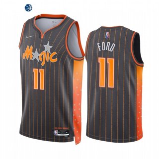 Camisetas NBA Nike Orlando Magic NO.11 Aleem Ford 75th Negro Ciudad 2021-22