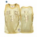 Camisetas de NBA Ninos Milwaukee Bucks George Hill Oro Hardwood Classics