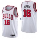 Camisetas NBA de Paul Zipser Chicago Bulls Blanco Association 17/18