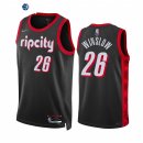 Camisetas NBA Nike Portland Trail Blazers NO.26 Justise Winslow 75th Season Diamante Negro Ciudad 2022