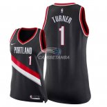Camisetas NBA Mujer Evan Turner Portland Trail Blazers Negro Icon
