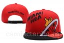 Snapbacks Caps NBA De Miami Heat Rojo Negro-3