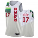 Camisetas NBA Edición Ganada Milwaukee Bucks Pau Gasol Blanco