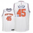 Camisetas de NBA Ninos New York Knicks Kadeem Allen Blanco Statement 2018