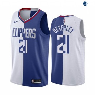 Camisetas NBA de Patrick Beverley Los Angeles Clippers Azul Blanco Split Edition