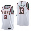 Camisetas NBA de Malcolm Brogdon Milwaukee Bucks Retro Blanco 17/18