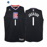 Camiseta NBA Ninos Los Angeles Clippers Reggie Jackson Negro Statement 2019-20