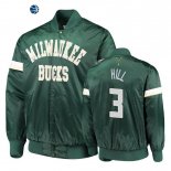 Chaqueta NBA Milwaukee Bucks George Hill Verde Crema 2020