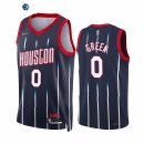 Camisetas NBA Nike Houston Rockets NO.0 Jalen Green 75th Season Marino Ciudad 2021-22