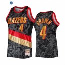 Camisetas NBA Portland Trail Blazers NO.4 Greg Brown Negro Throwback 2022