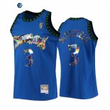 Camisetas NBA Minnesota Timberwolvs NO.3 Jaden McDaniels 75th Azul Hardwood Classics