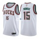 Camisetas NBA de Greg Monroe Milwaukee Bucks Retro Blanco 17/18