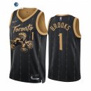 Camisetas NBA Nike Toronto Raptors NO.1 Armoni Brooks 75th Negro Ciudad 2022