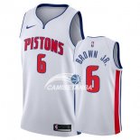 Camisetas NBA de Bruce Brown Jr Detroit Pistons 17/18 Blanco Association