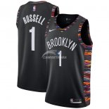 Camiseta NBA Ninos Brooklyn Nets D'Angelo Russell Nike Negro Ciudad 18/19