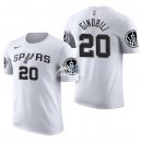 Camisetas NBA de Manga Corta Manu Ginóbili San Antonio Spurs Blanco 17/18