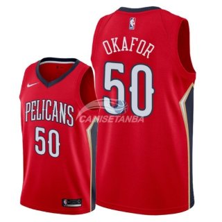 Camisetas NBA de Emeka Okafor New Orleans Pelicans Rojo Statement 2018