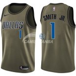 Camisetas NBA Salute To Servicio Dallas Mavericks Dennis Smith Jr Nike Ejercito Verde 2018