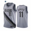 Camisetas NBA Edición ganada Portland Trail Blazers Enes Kanter Gris 2020-21